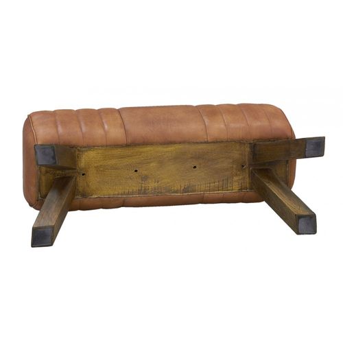 Banc En Cuir Et Bois