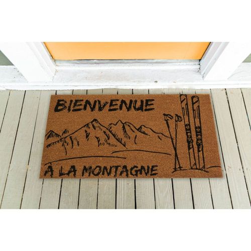 Paillasson Coco Intérieur Extérieur 75 X 45 Cm Bienvenue à La Montagne