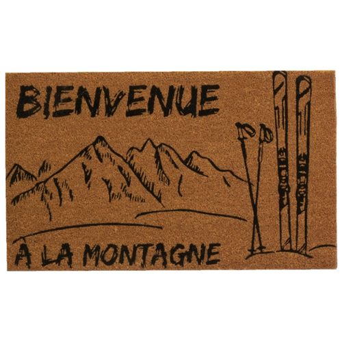 Paillasson Coco Intérieur Extérieur 75 X 45 Cm Bienvenue à La Montagne