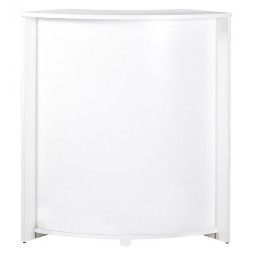 Meuble Comptoir Bar 96 Cm Blanc 3 Niches - Coloris: Blanc