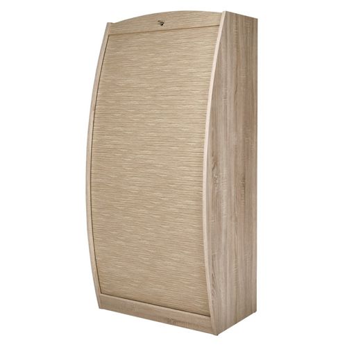 Armoire Informatique Galbée 80 Cm Chêne 6 Niches