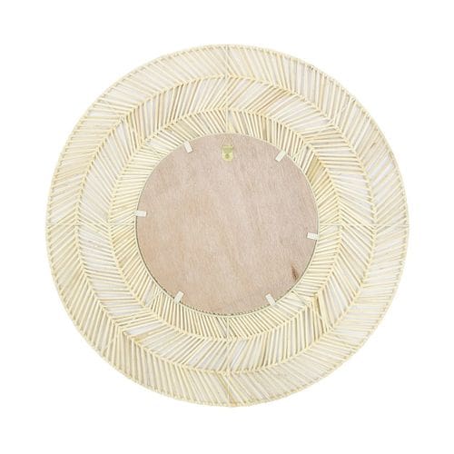 Miroir Rond Indonesia 55 Cm Naturel   Brut