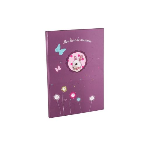 Livre De Naissance Foxy Violet A4 Naturel   Violet