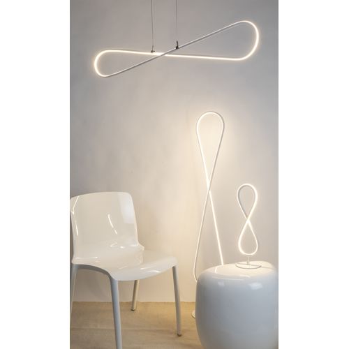 Lampadaire LED H. 132 cm INFINI blanc