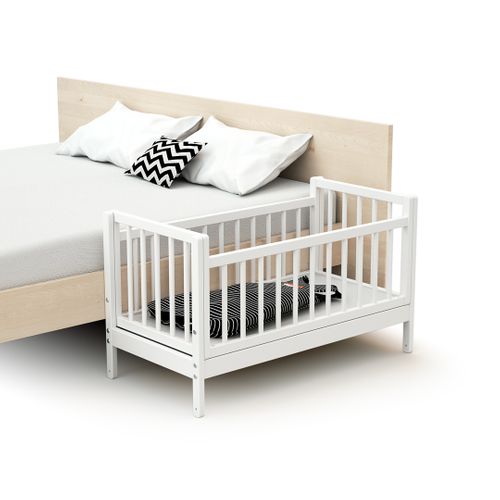 Berceau Cododo Blanc En Bois   Matelas 40x80