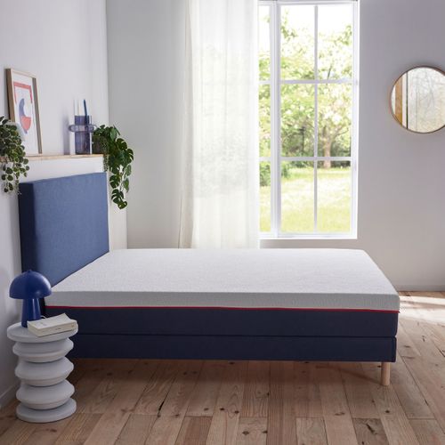 Matelas Mousse L'incontournable Ferme 160 X 200 Cm Blanc, Bleu Foncé