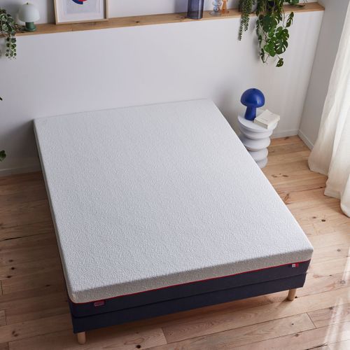 Matelas Mousse L'incontournable Ferme 160 X 200 Cm Blanc, Bleu Foncé