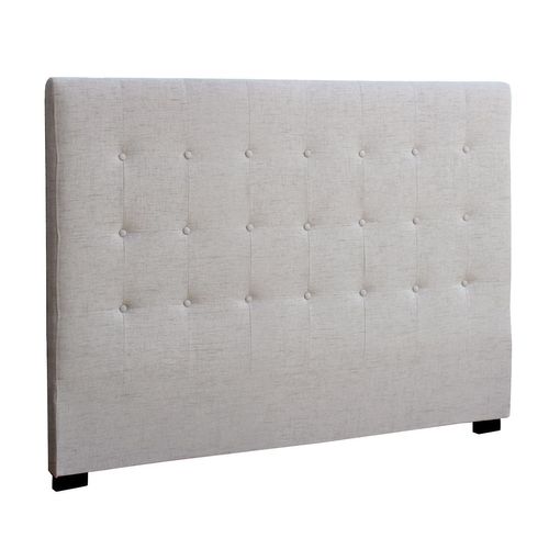 Tête De Lit Capitonnée En Tissu "amor" 160cm Beige