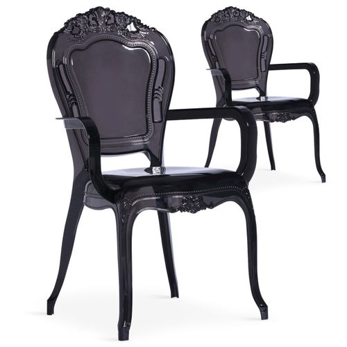 Lot De 2 Chaises Royales "heighness" 108cm Noir