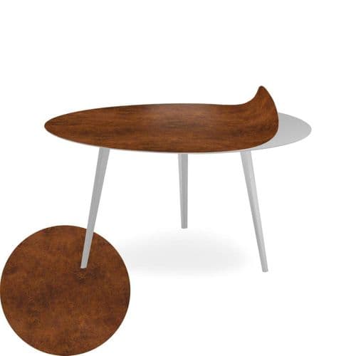 Table Basse 1 Cover "contraste Ii" 90cm Argent