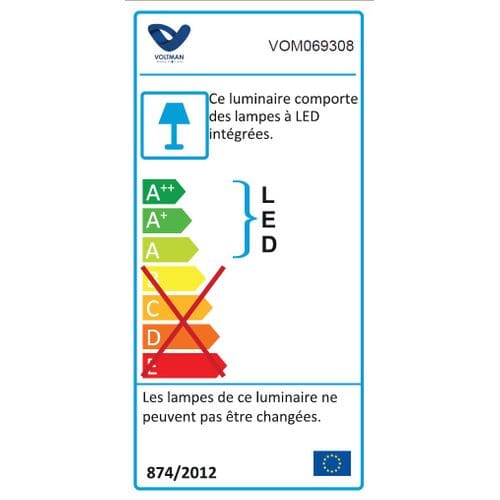 Applique Extérieure Ip54 (26,2cm 24w 3000k 1600lm) Noir - Voltman