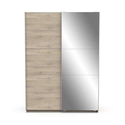 Armoire 2 Portes Coulissantes Et Miroir - L148 Cm