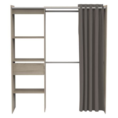 Armoire dressing extensible MOKA imitation chêne kronberg