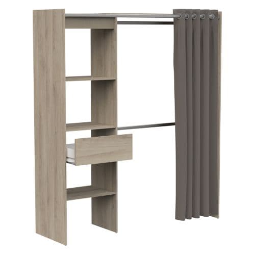 Armoire dressing extensible MOKA imitation chêne kronberg