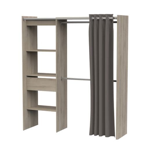 Armoire dressing extensible MOKA imitation chêne kronberg