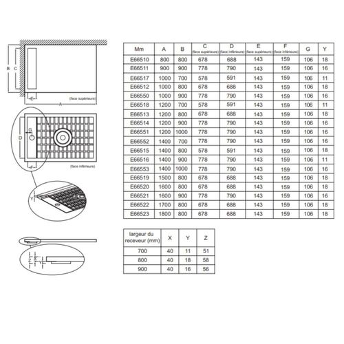 Receveur De Douche Antidérapant 160 X 80 Jacob Delafon Flight Neus Rectangle Blanc