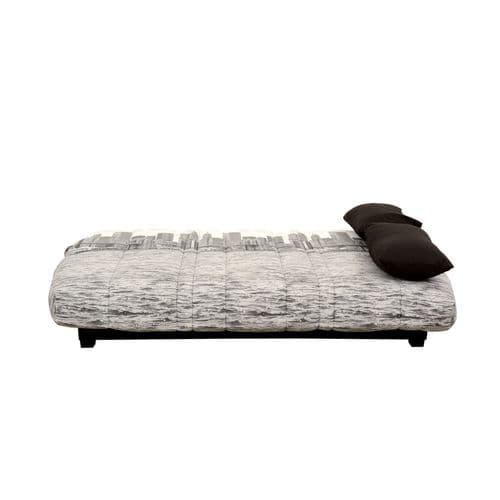 Housse clic-clac 130 cm  Tissu Manhattan/uni Noir