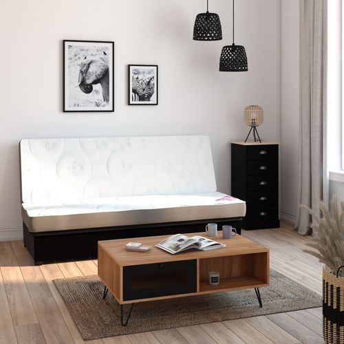 Banquette lit clic clac DUNLOPILLO KHARA LATEX 140 cm sans housse