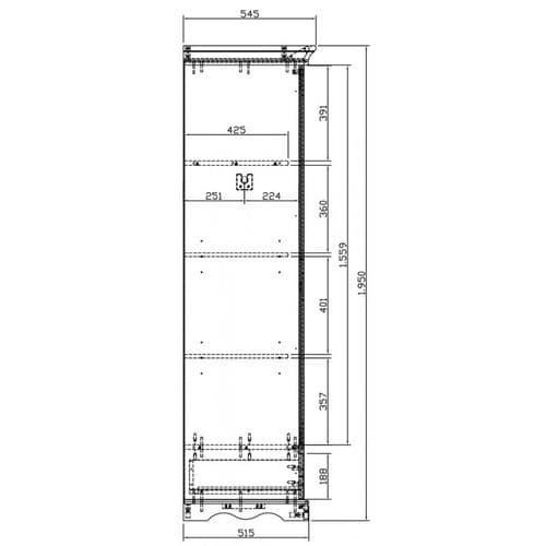 Armoire Penderie Blanche 2 Portes 2 Tiroirs