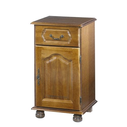 Confiturier Chêne Rustique 1 Porte 1 Tioir 2 Niches L 44.2 H 77.2 P 41 Cm