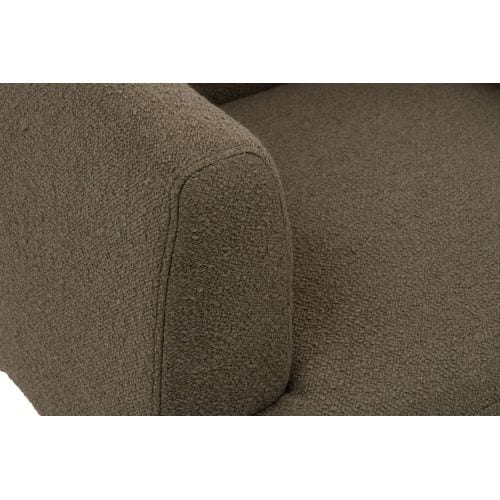 Fauteuil Contemporain Aux Lignes Droites En Tissu Bouclette - Sasha