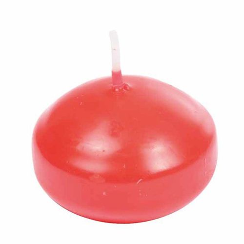 Lot De 10 Bougies Flottantes Déco "raina" 4cm Rouge