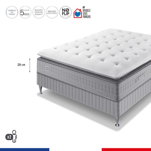 Ensemble 160x200 Matelas H29 Ressort Ensachés, Ferme, Sommier