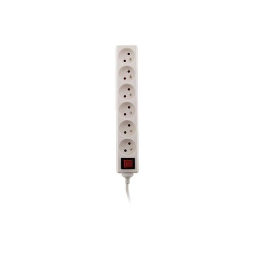 Bloc 6 Prises 16a 2p+t Avec Interrupteur Blanc - Zenitech