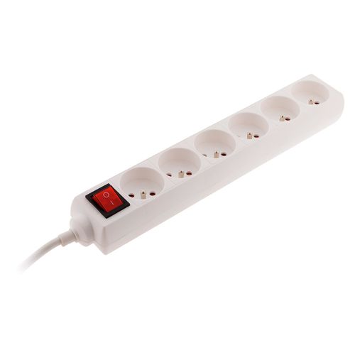 Bloc 6 Prises 16a 2p+t Avec Interrupteur Blanc - Zenitech