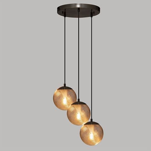 Suspension X3 Boule En Verre Night Atmosphera - Doré