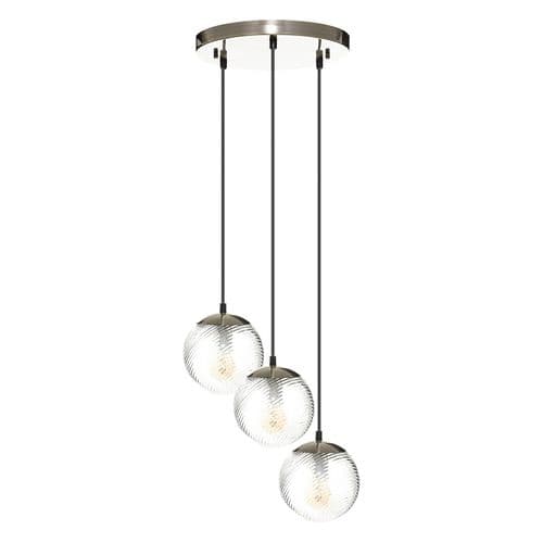 Suspension X3 Boule En Verre Night Atmosphera - Doré