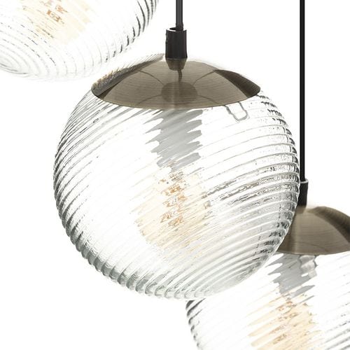 Suspension X3 Boule En Verre Night Atmosphera - Doré