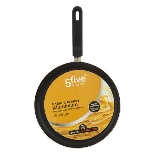 Poêle à Crêpes "revêtement Antiadhérent" 26cm Noir