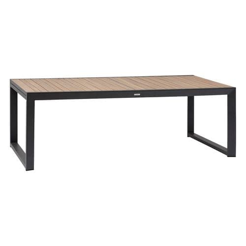 Table Extensible 12 Places Acacia Et Aluminium Corvo Hespéride - Naturel