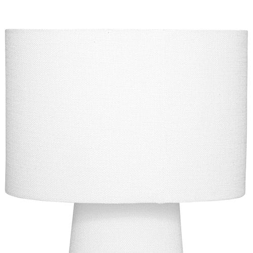 Lampe à Poser En Métal Et Tissu Blanc H 45 Cm