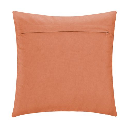 Coussin Déhoussable Inca En Coton Tufté Terracotta 40 X 40 Cm