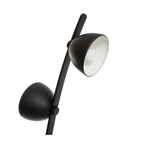 Lampadaire Double Éclairage En Métal Noir H 147 Cm