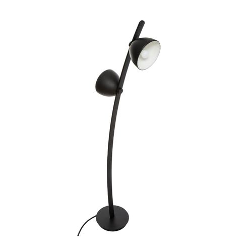 Lampadaire Double Éclairage En Métal Noir H 147 Cm