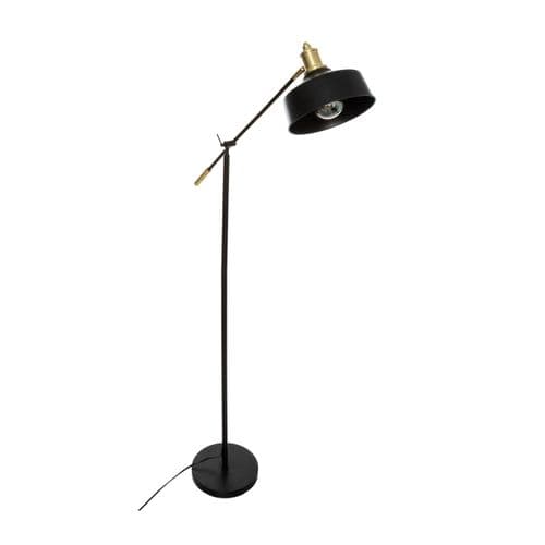 Lampadaire Arc En Métal Noir Et Doré H 155 Cm