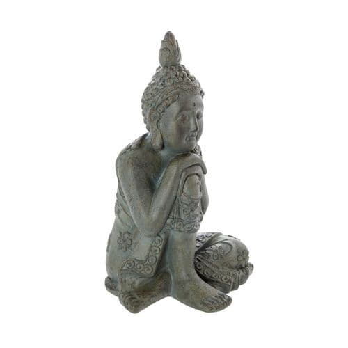 Objet Décoratif Bouddha Assis En Magnésie H 55 Cm