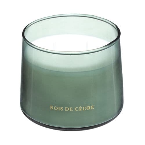 Bougie Parfumée 300 G Parfum Bois De Cèdre Pot En Verre