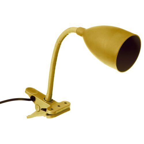 Lampe Pince En Silicone Et Métal Ocre