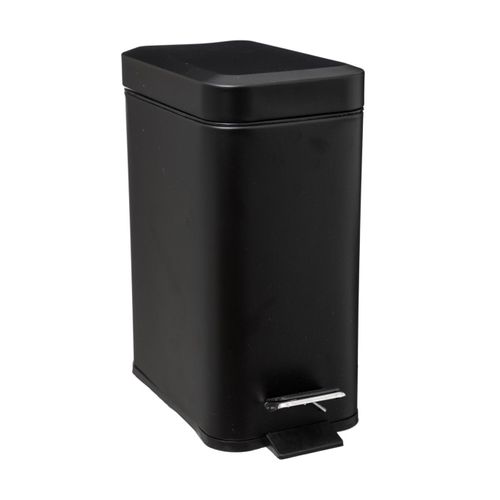 Poubelle De Salle De Bain à Pédale En Métal Noir Soft Close 5 L