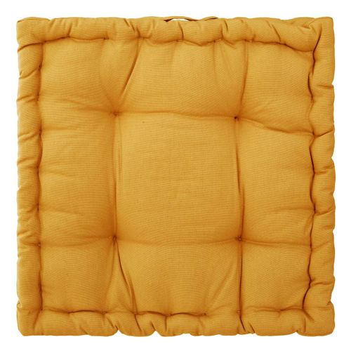 Coussin De Sol En Coton Ocre Motif Otto 40 X 40 Cm