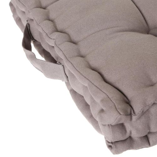 Coussin De Sol  En Coton Gris Clair  40 X 40 Cm