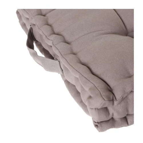 Coussin De Sol  En Coton Gris Clair  40 X 40 Cm