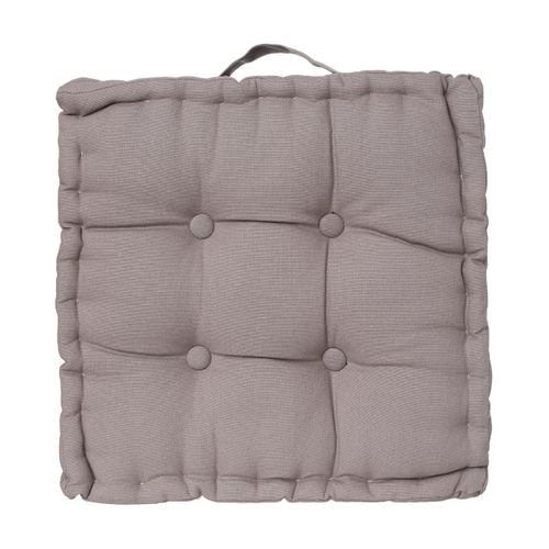 Coussin De Sol  En Coton Gris Clair  40 X 40 Cm