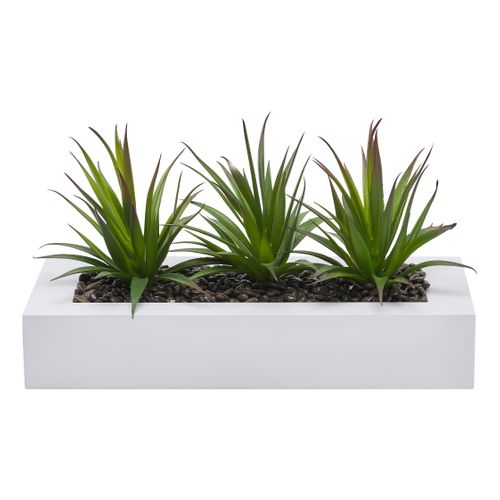 Plante Artificielle Centre De Table 3 Aloe Vera L 35 Cm