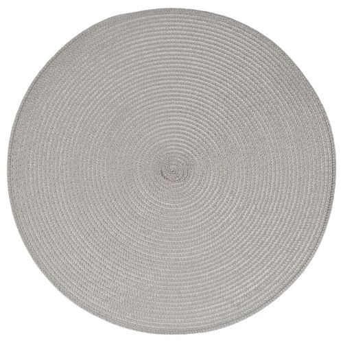 Set De Table Tressé Rond - Diam. 38 Cm - Gris Clair