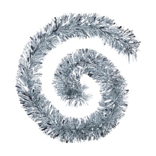 Guirlande De Noël Boa Large 15 Cm Argent Longueur 2 Mètres